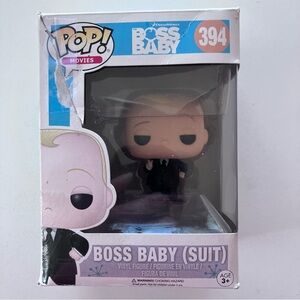 🎥Funko Pop! Movies~The Boss Baby(Suit) #394 Vaulted Vinyl Black Size 3.75 Inch